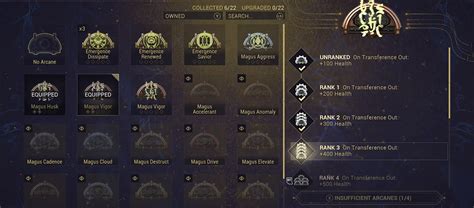 warframe operator arcanes.
